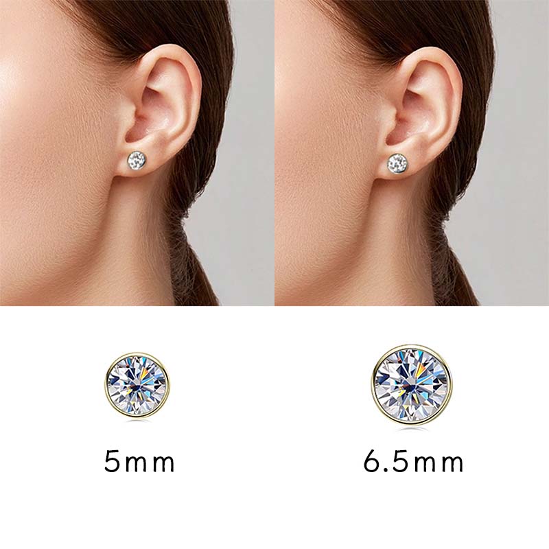 Stylishwe 0.5ct/1.0ct イエローゴールド モアサナイト スターリング