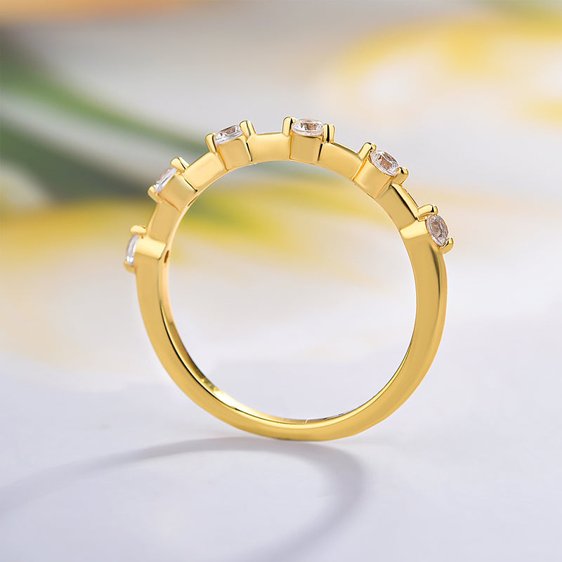 Stylishwe 1.0 Carat Simple Yellow Gold Eternity Ring
