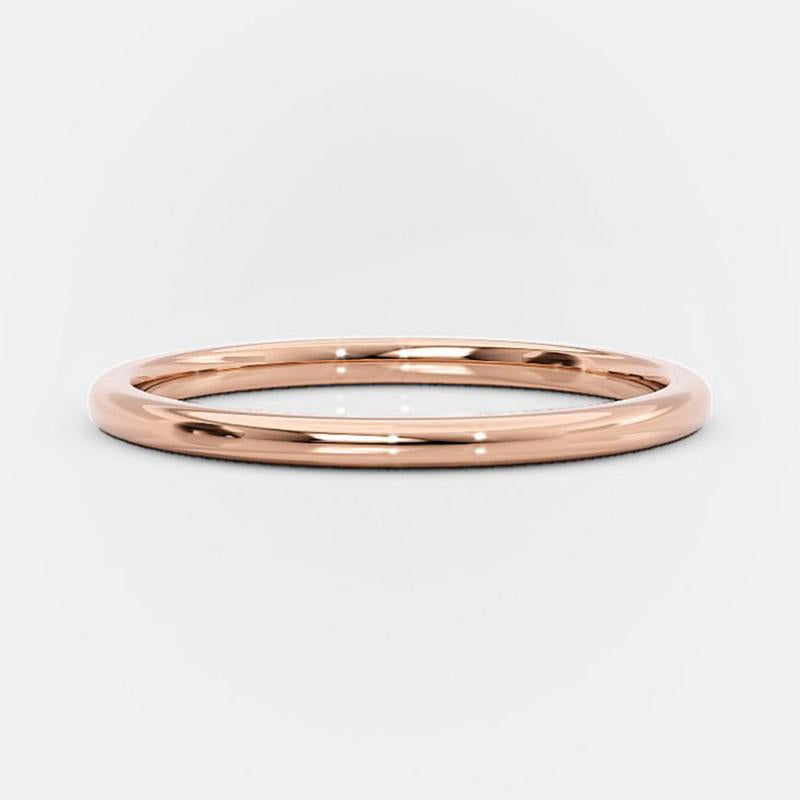 Stylishwe Simple Pink Gold Wedding Ring 