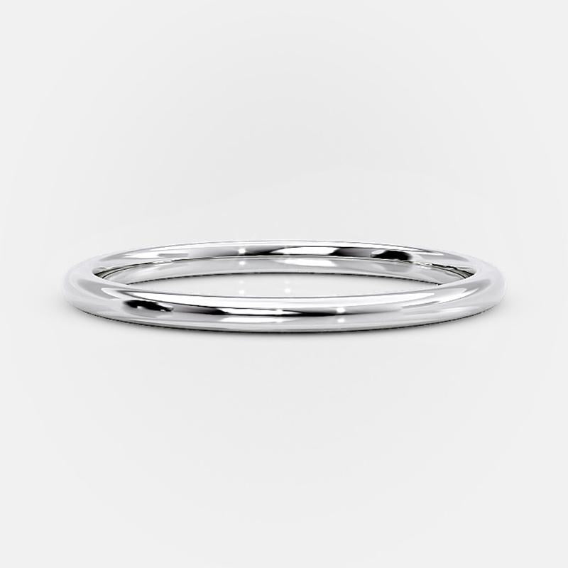 Stylishwe Simple White Gold Finish Wedding Ring 