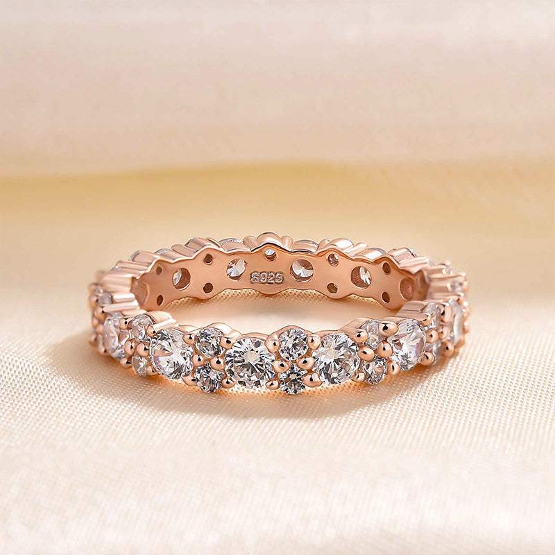 Stylishwe Elegant 2.0 Carat Pink Gold Eternity Ring 