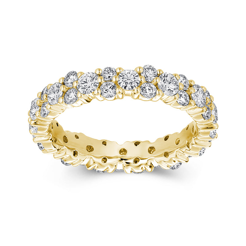 Stylishwe Elegant Yellow Gold Infinity Eternity Ring 